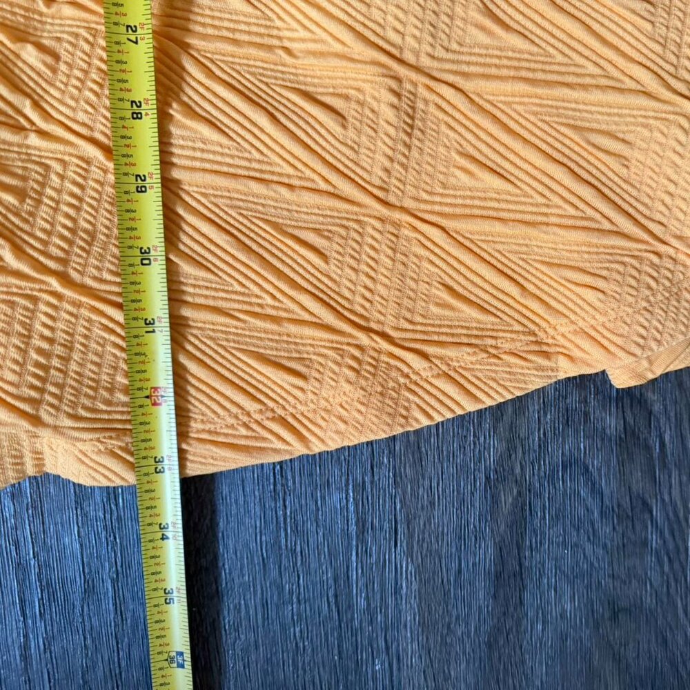 NWT Free People Women's Orange and Yellow Babydoll Puffy Sleeved Dress - Picture 8 of 9